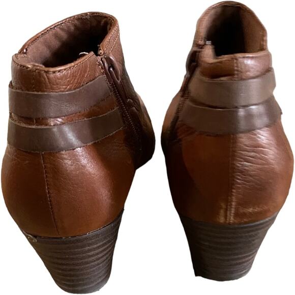 Clarks Womens Booties Size 8.5 Valarie Ashly Leather Strap ankle boots - Picture 6 of 7